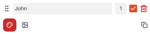 Entry customization options.